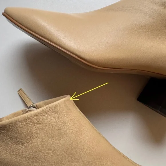 ✨NEW✨ EVERLANE The Day Boot Leather Ankle Bootie Ecru Sz US 7.5M - Picture 11 of 11